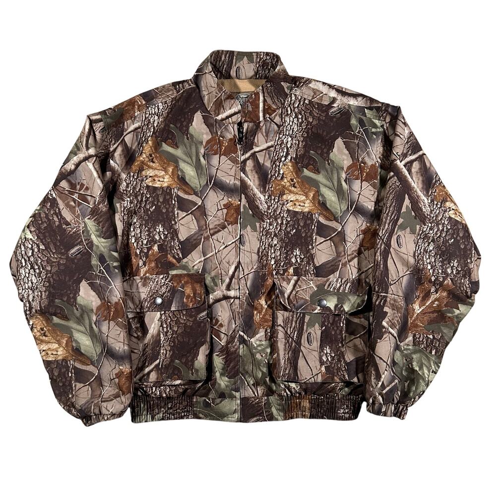 Whitewater Outdoors Real Tree Hardwoods Camo Zip Hunting Jacket Mens Large